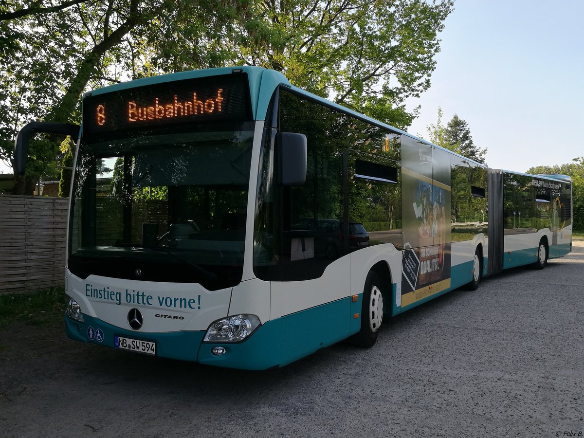 Mercedes Citaro III der Neubrandenburger Verkehrsbetriebe in Neubrandenburg am 29.05.2018