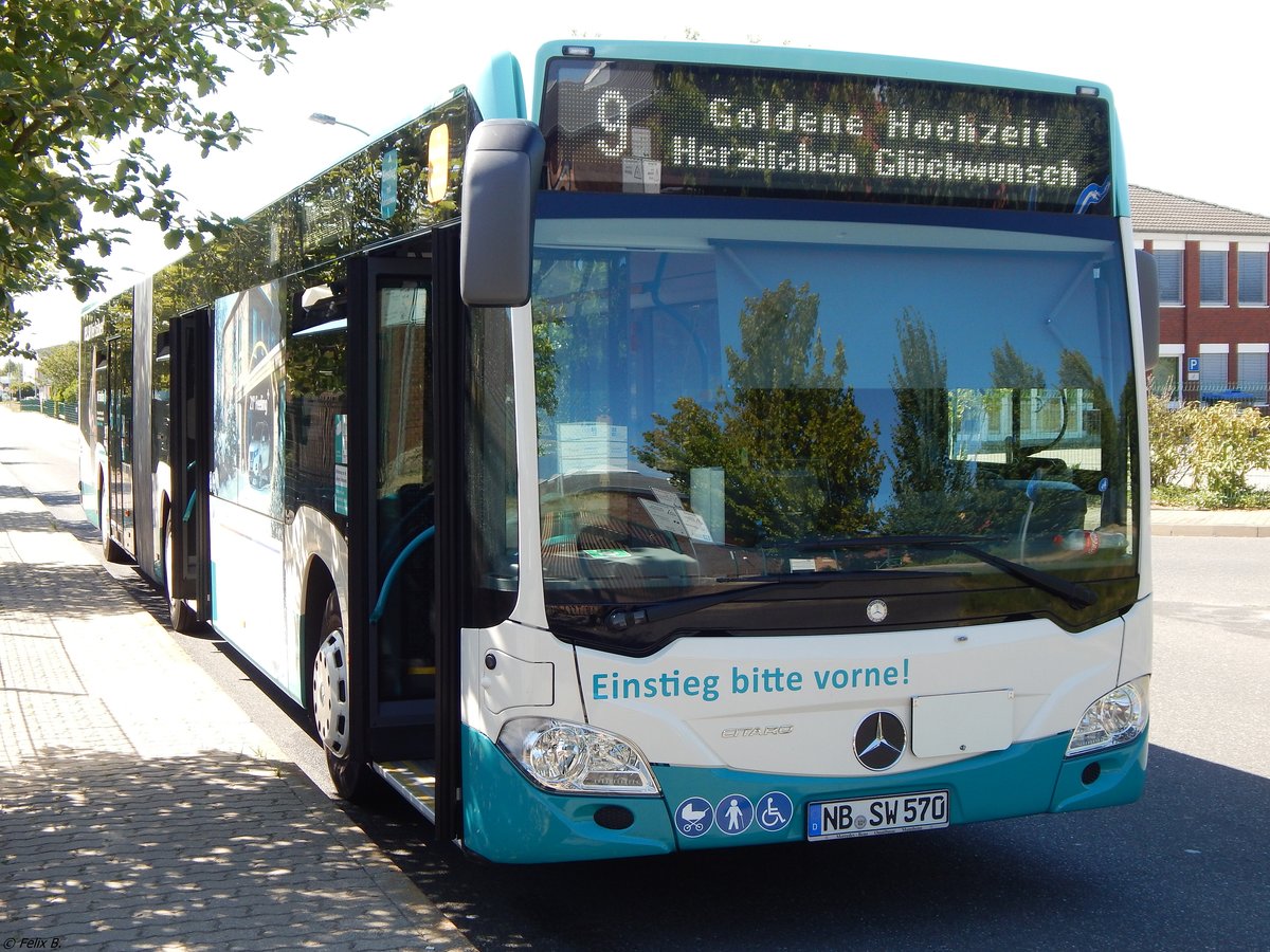 Mercedes Citaro III der Neubrandenburger Verkehrsbetriebe in Neubrandenburg am 13.07.2018