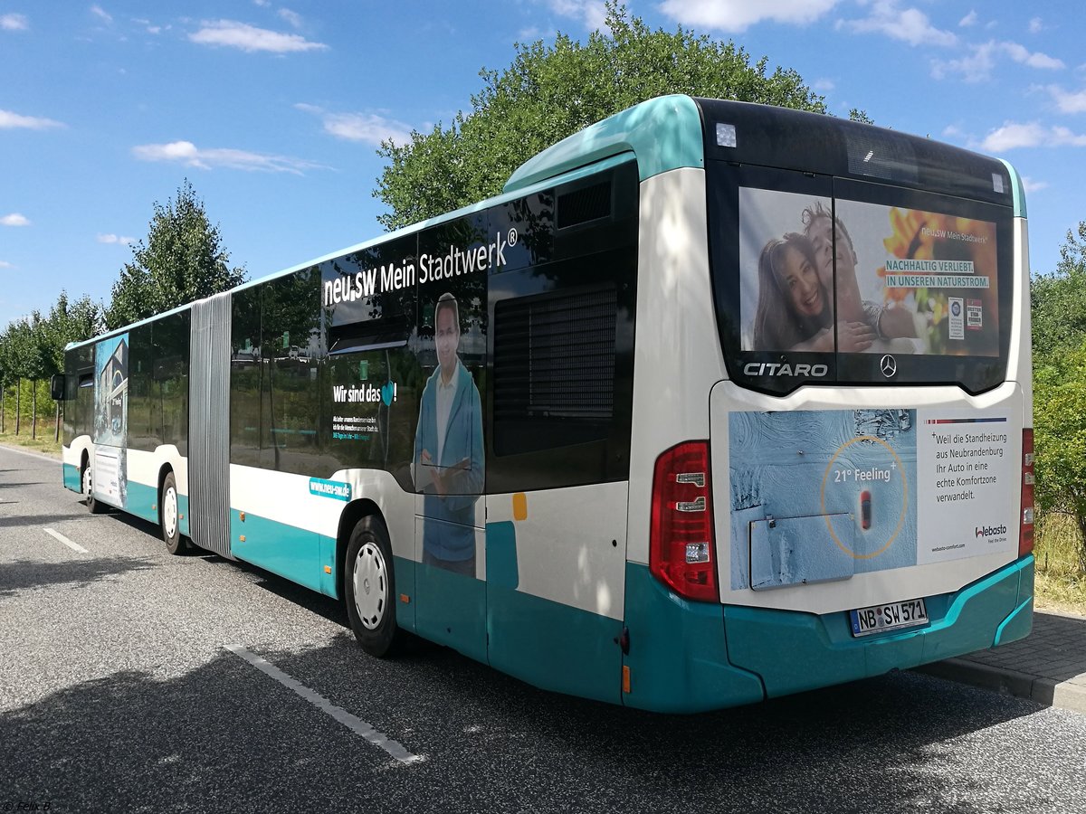 Mercedes Citaro III der Neubrandenburger Verkehrsbetriebe in Neubrandenburg am 13.07.2018