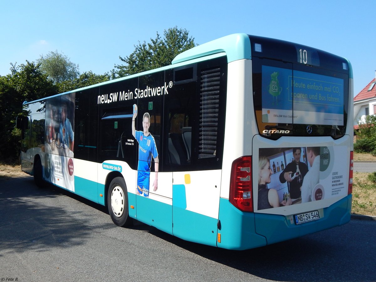 Mercedes Citaro III der Neubrandenburger Verkehrsbetriebe in Neubrandenburg am 26.07.2018