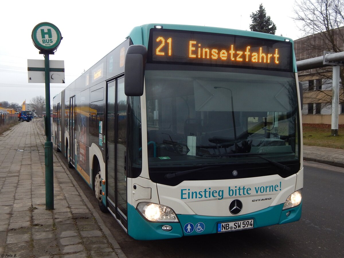 Mercedes Citaro III der Neubrandenburger Verkehrsbetriebe in Neubrandenburg am 10.02.2019