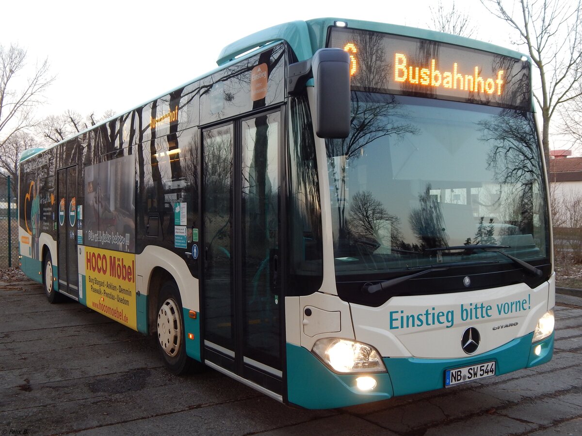 Mercedes Citaro III der Neubrandenburger Verkehrsbetriebe in Neubrandenburg am 16.02.2019