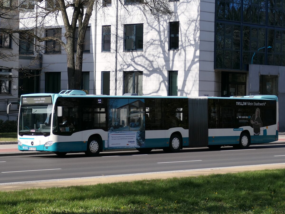 Mercedes Citaro III der Neubrandenburger Verkehrsbetriebe in Neubrandenburg am 10.04.2020