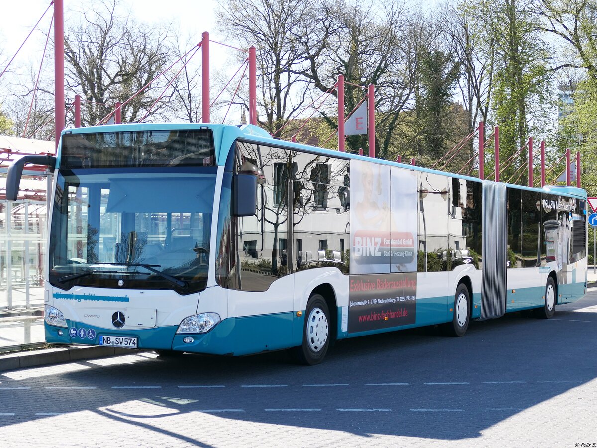 Mercedes Citaro III der Neubrandenburger Verkehrsbetriebe in Neubrandenburg am 19.04.2020