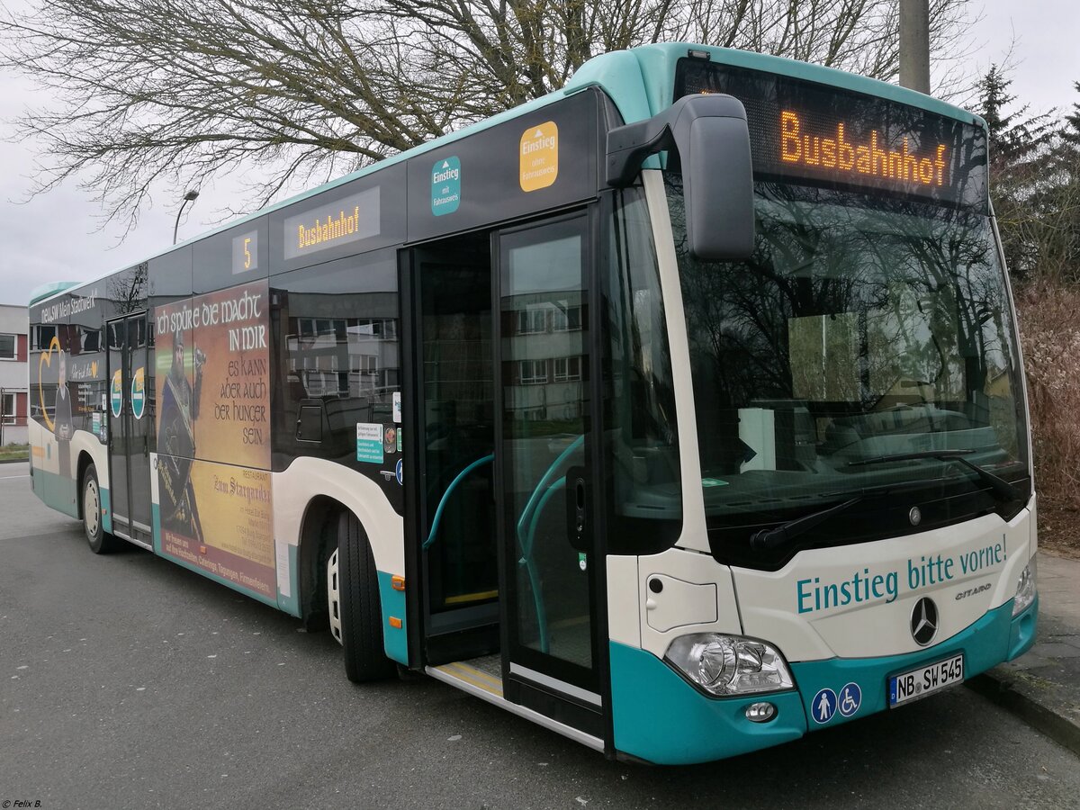 Mercedes Citaro III der Neubrandenburger Verkehrsbetriebe in Neubrandenburg am 02.02.2018