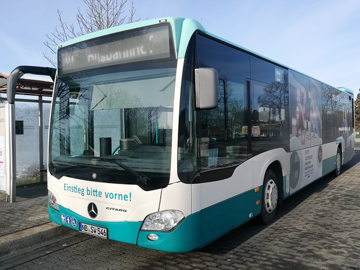 Mercedes Citaro III der Neubrandenburger Verkehrsbetriebe in Neubrandenburg am 06.02.2018