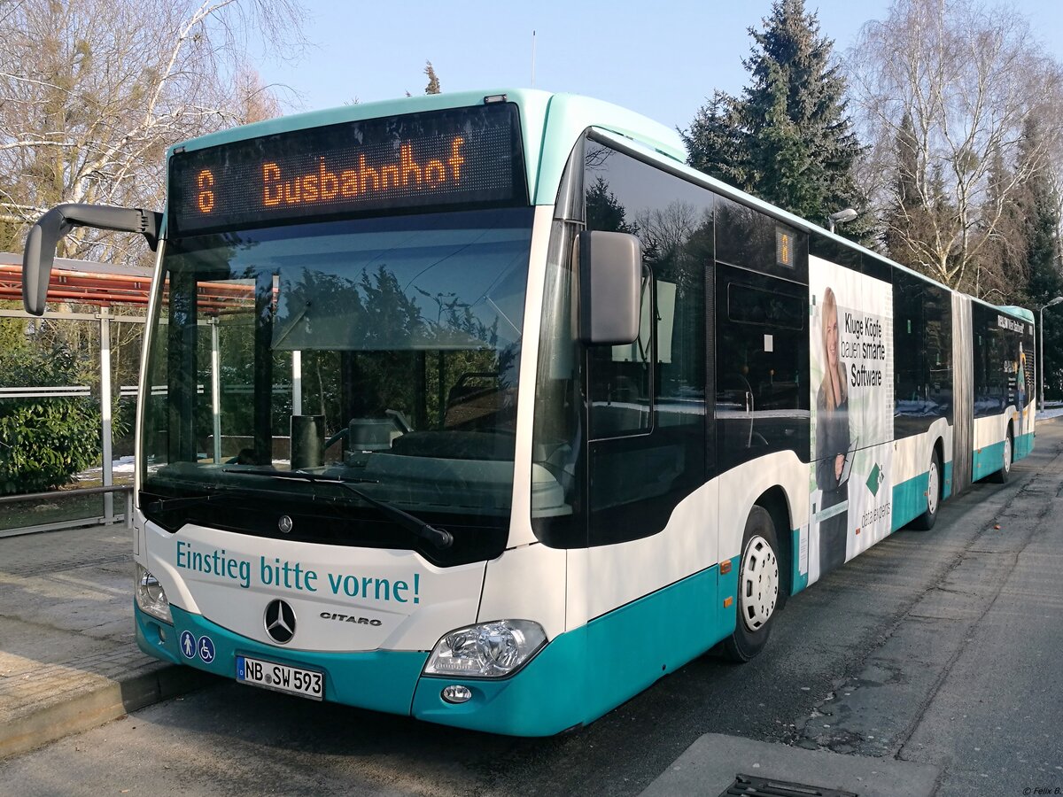 Mercedes Citaro III der Neubrandenburger Verkehrsbetriebe in Neubrandenburg am 09.02.2018
