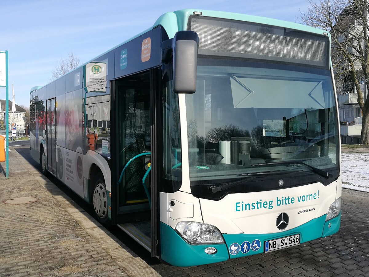 Mercedes Citaro III der Neubrandenburger Verkehrsbetriebe in Neubrandenburg am 06.02.2018