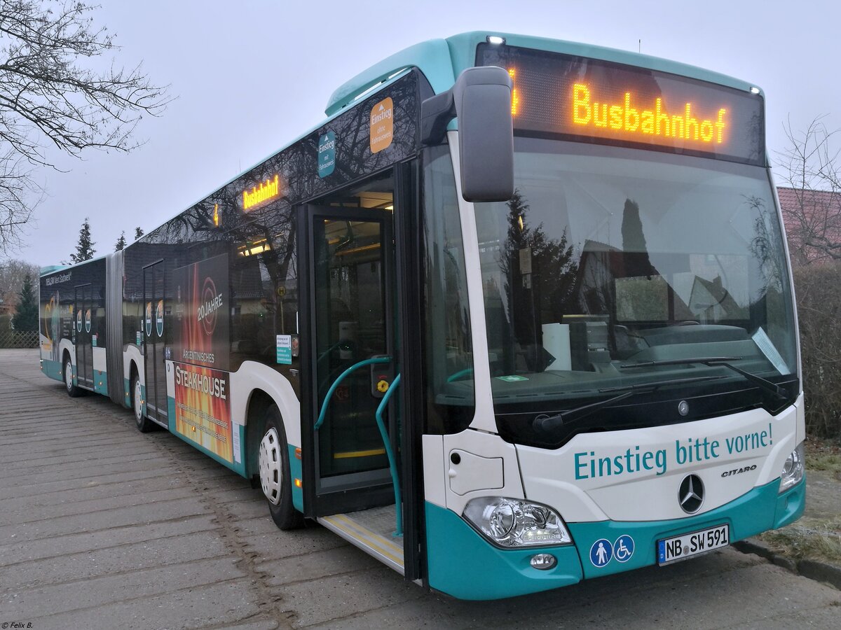 Mercedes Citaro III der Neubrandenburger Verkehrsbetriebe in Neubrandenburg am 15.02.2018