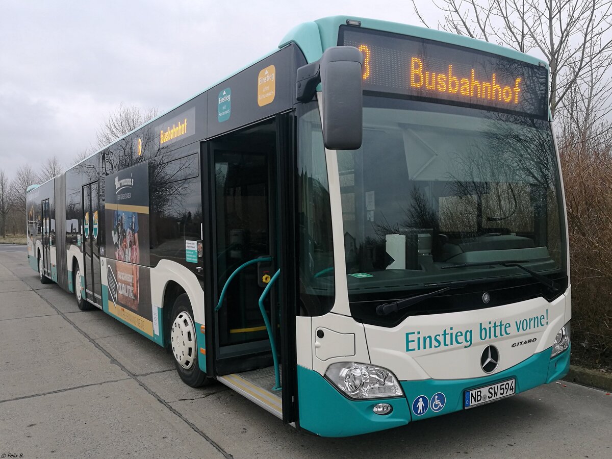 Mercedes Citaro III der Neubrandenburger Verkehrsbetriebe in Neubrandenburg am 17.02.2018