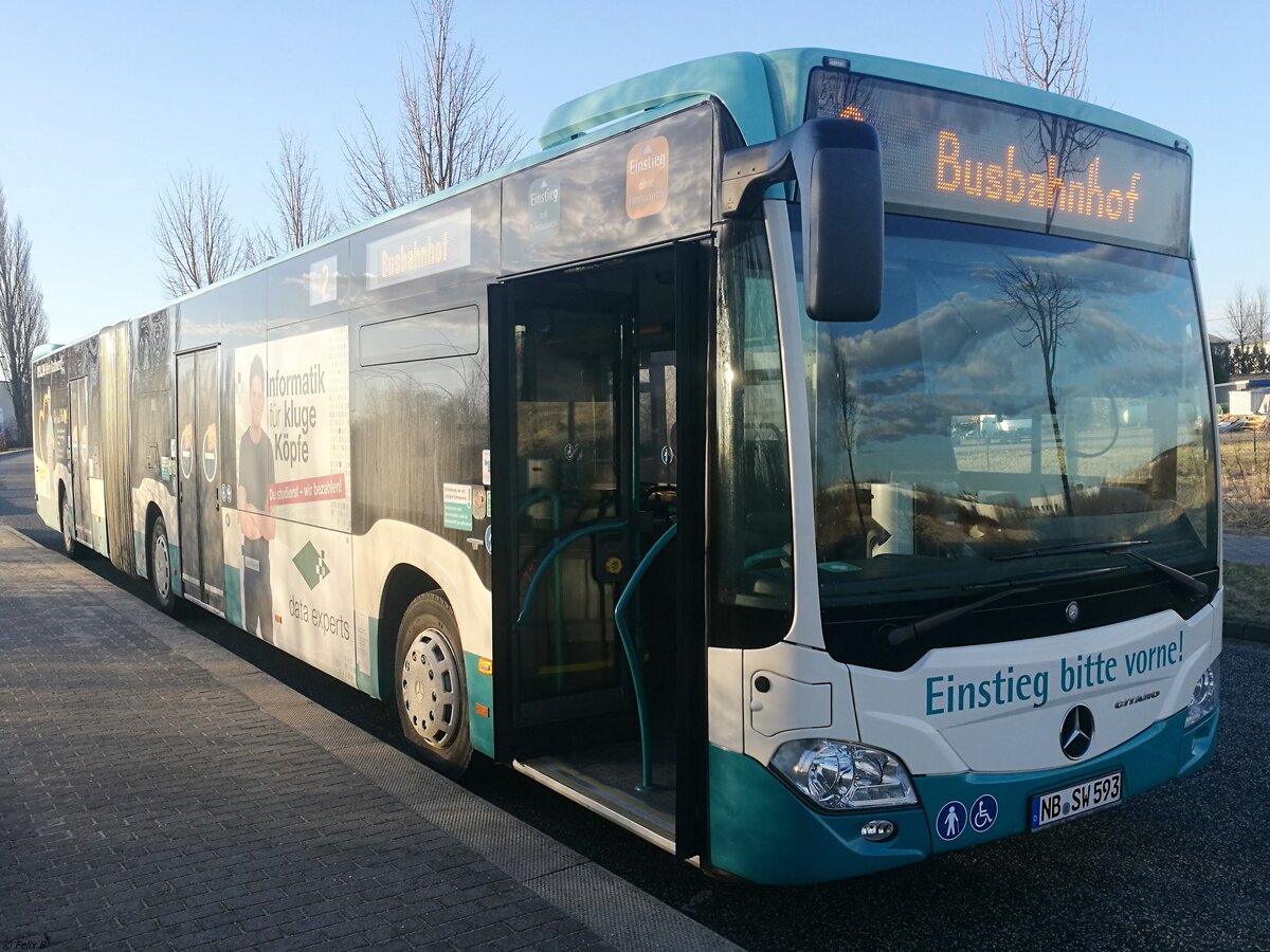 Mercedes Citaro III der Neubrandenburger Verkehrsbetriebe in Neubrandenburg am 04.04.2018