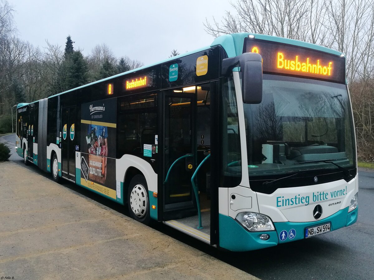 Mercedes Citaro III der Neubrandenburger Verkehrsbetriebe in Neubrandenburg am 17.02.2018