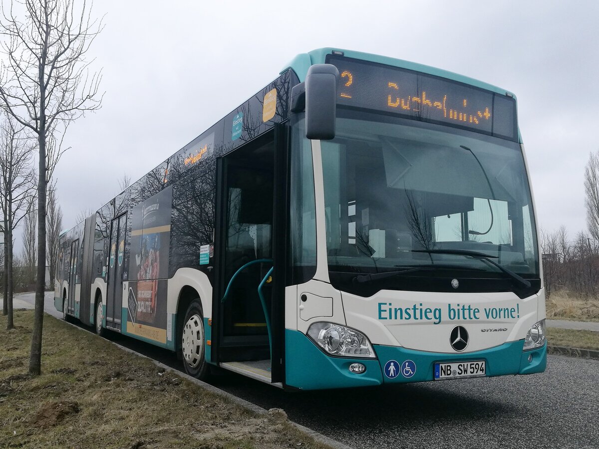 Mercedes Citaro III der Neubrandenburger Verkehrsbetriebe in Neubrandenburg am 26.03.2018