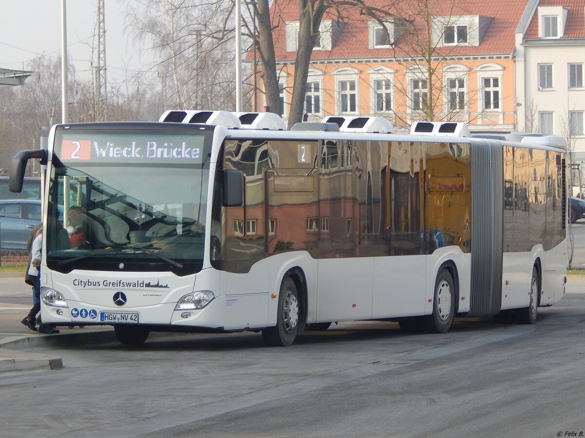 Mercedes Citaro III der Stadtwerke Greifswald in Greifswald am 31.01.2019
