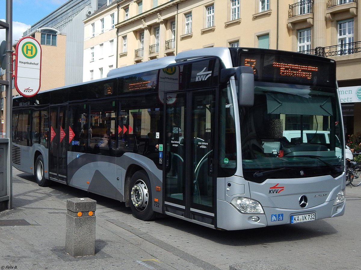 Mercedes Citaro III der Verkehrsbetriebe Karlsruhe in Karlsuhe am 22.06.2018