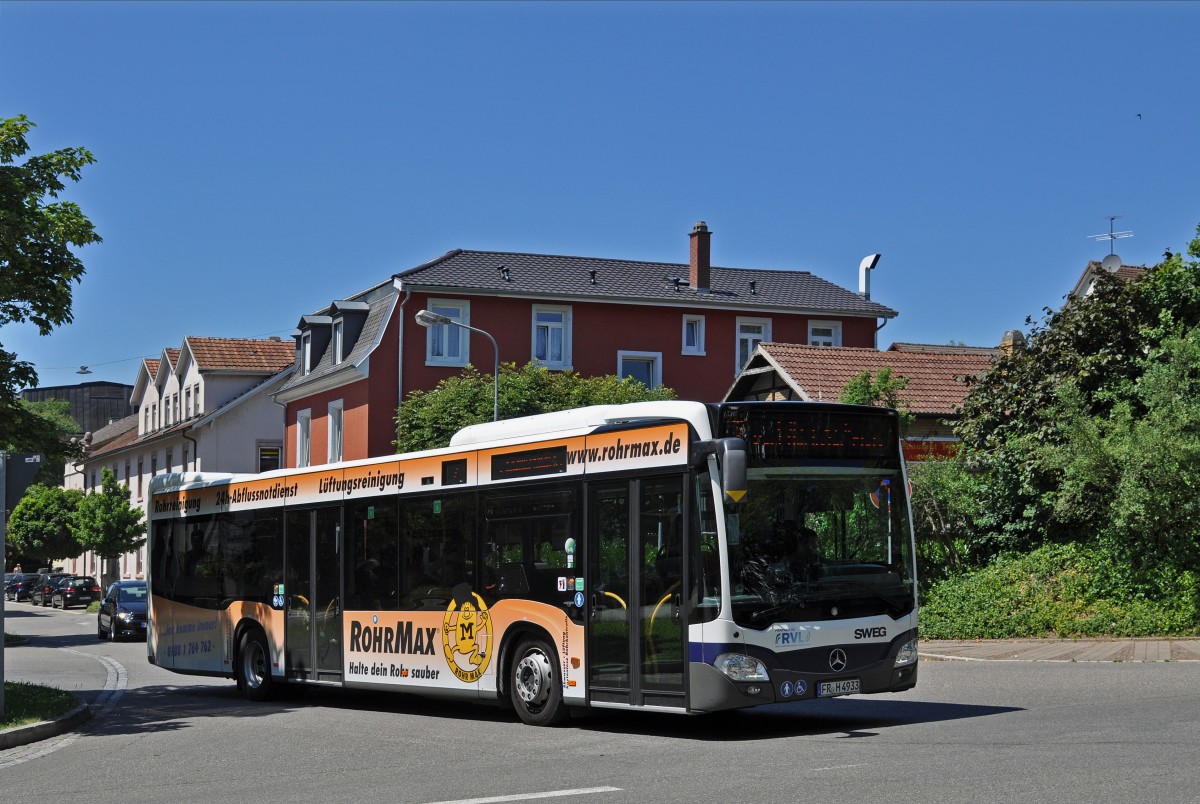Mercedes Citaro von SWEG beim Bahnhof Lörrach. Die Aufnahme stammt vom 01.07.2015.