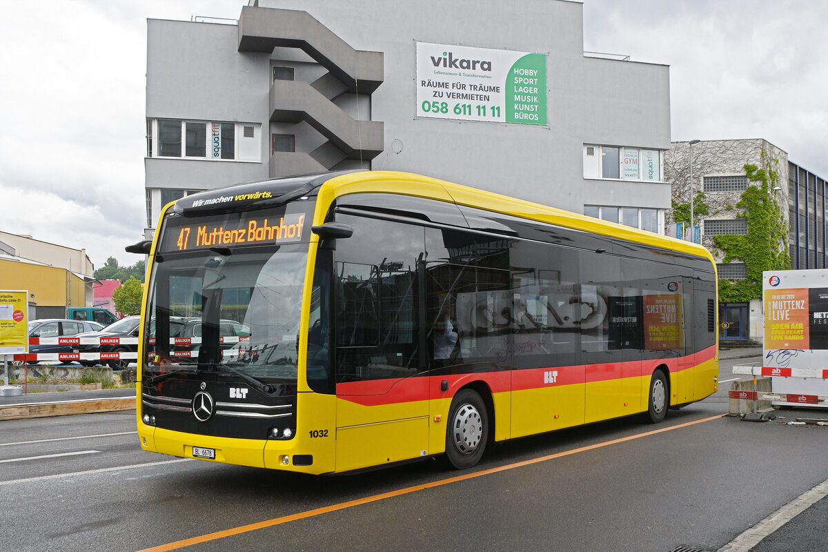 Mercedes eCitaro 1032, auf der Linie 47, f�hrt am 18.05.2026 zur Haltestelle Dreispitz. Aufnahme Basel.