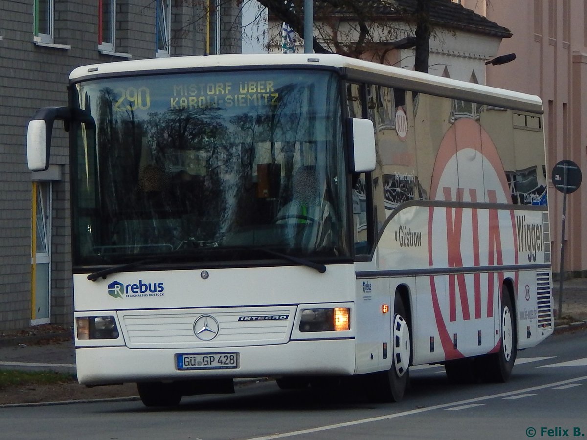 Mercedes Integro von Regionalbus Rostock in Güstrow am 23.11.2016