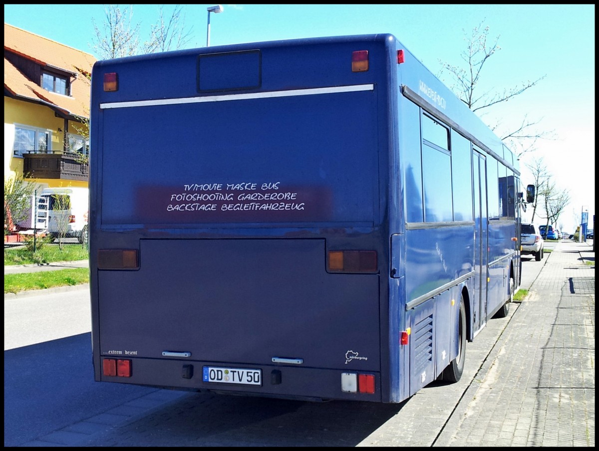 Mercedes O 405 von Event-Bus aus Deutschland im Gewerbegebiet Sassnitz am 16.04.2014