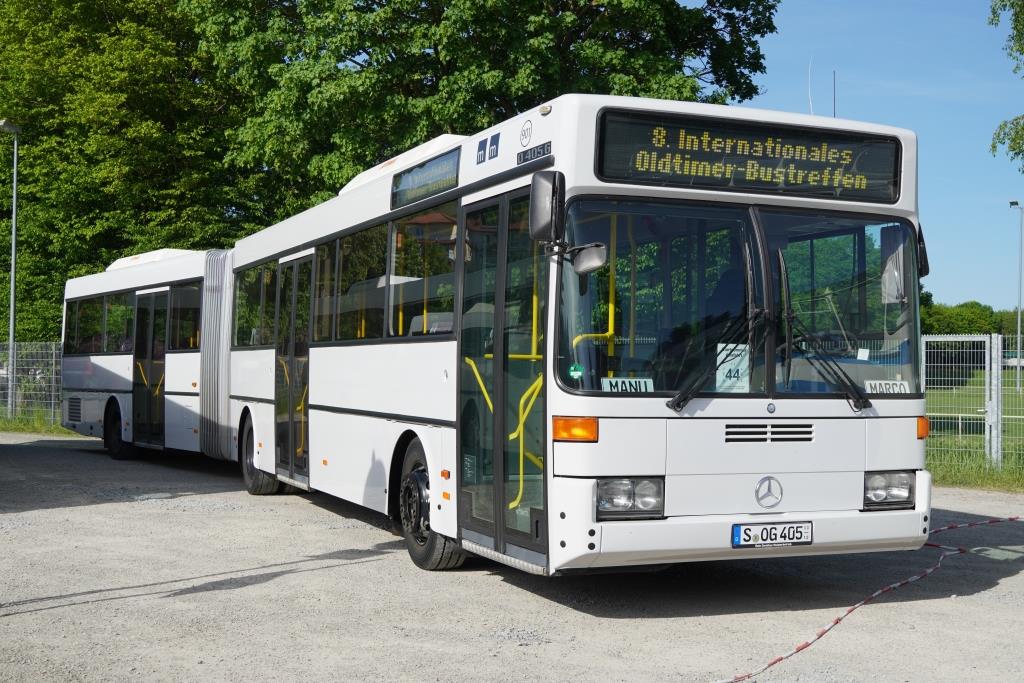 Mercedes O 405 G, Mai 2022 beim 8. Oldtimerbustreffen in Bad Mergentheim