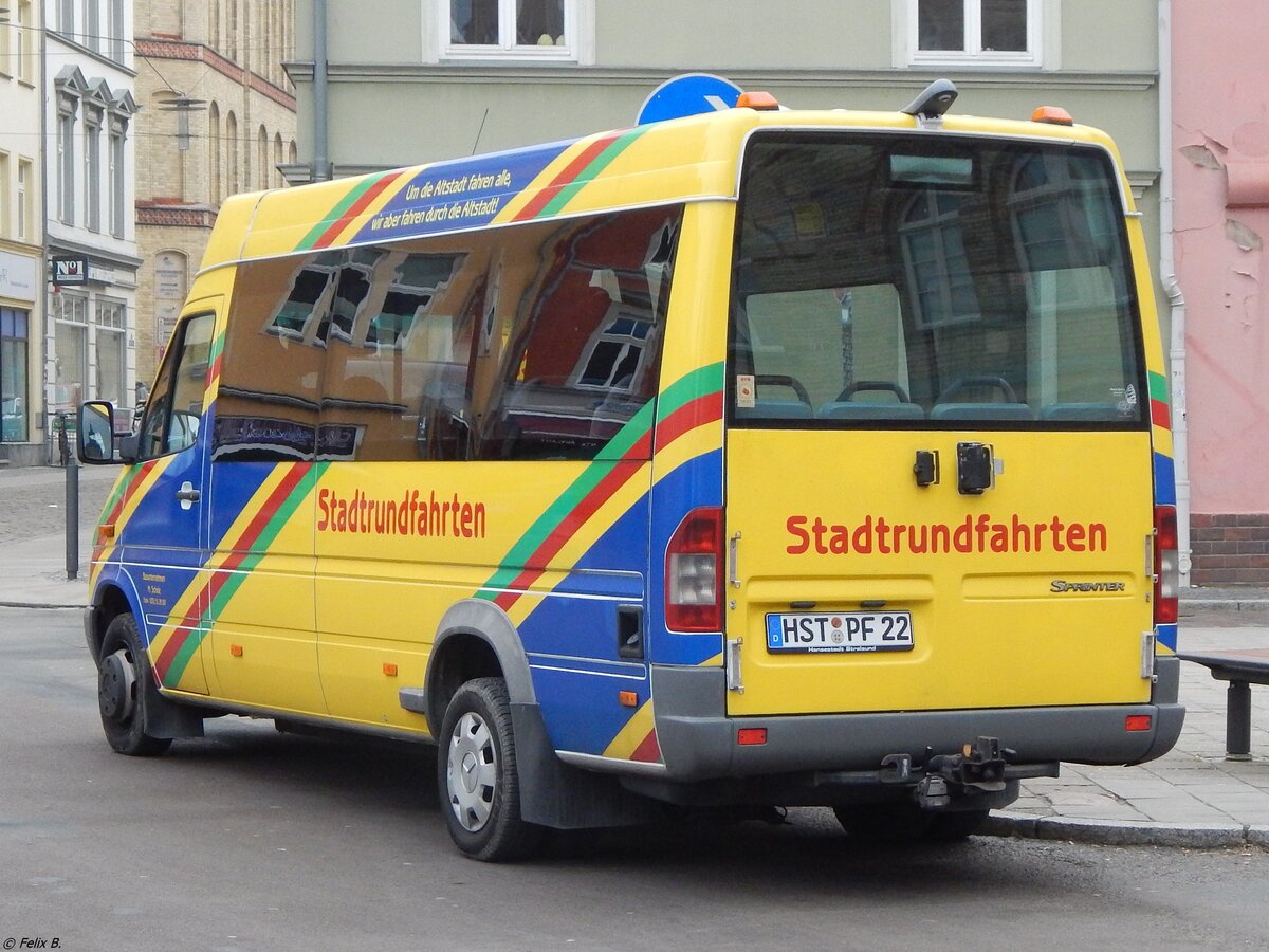Mercedes Sprinter von Busunternehmen Manfred Scholz aus Deutschland in Stralsund am 31.01.2019