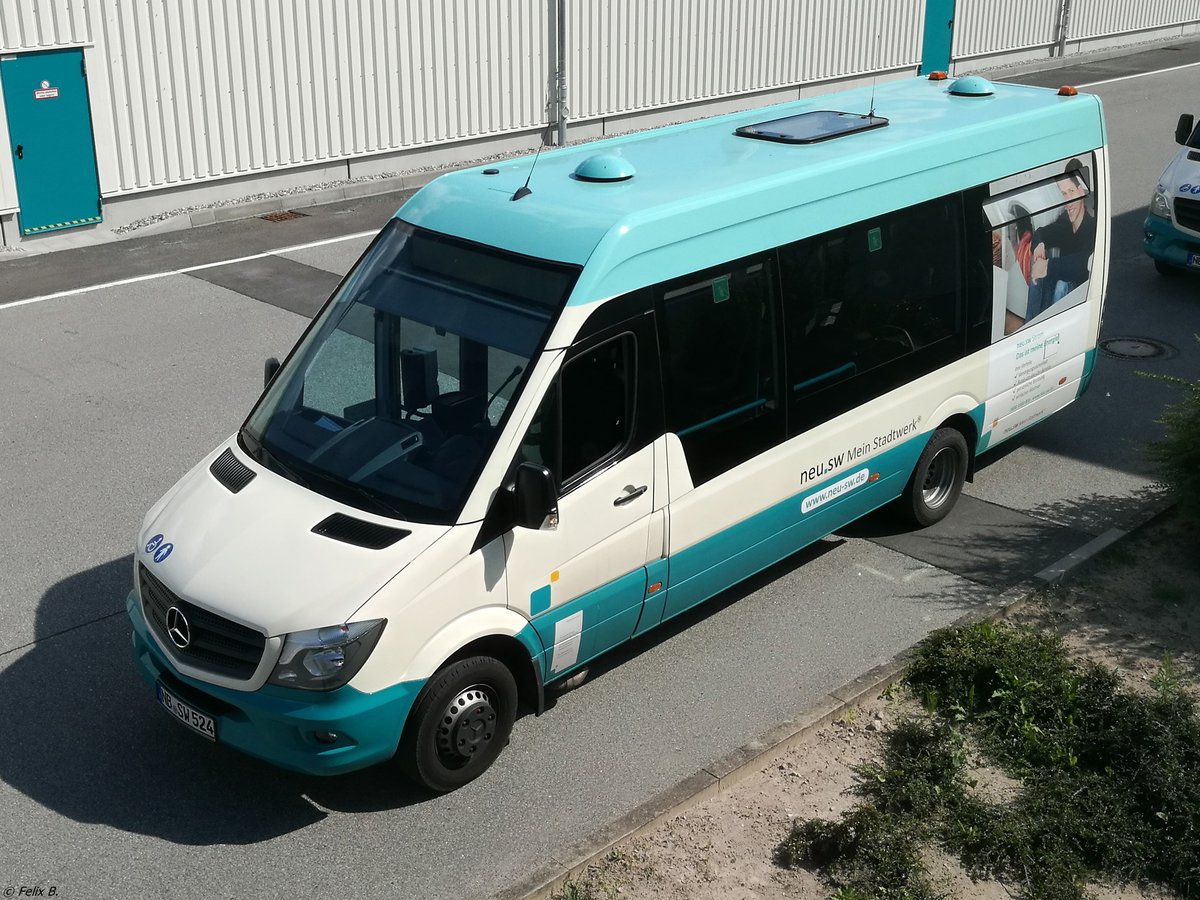 Mercedes Sprinter der Neubrandenburger Verkehrsbetriebe in Neubrandenburg am 17.08.2017