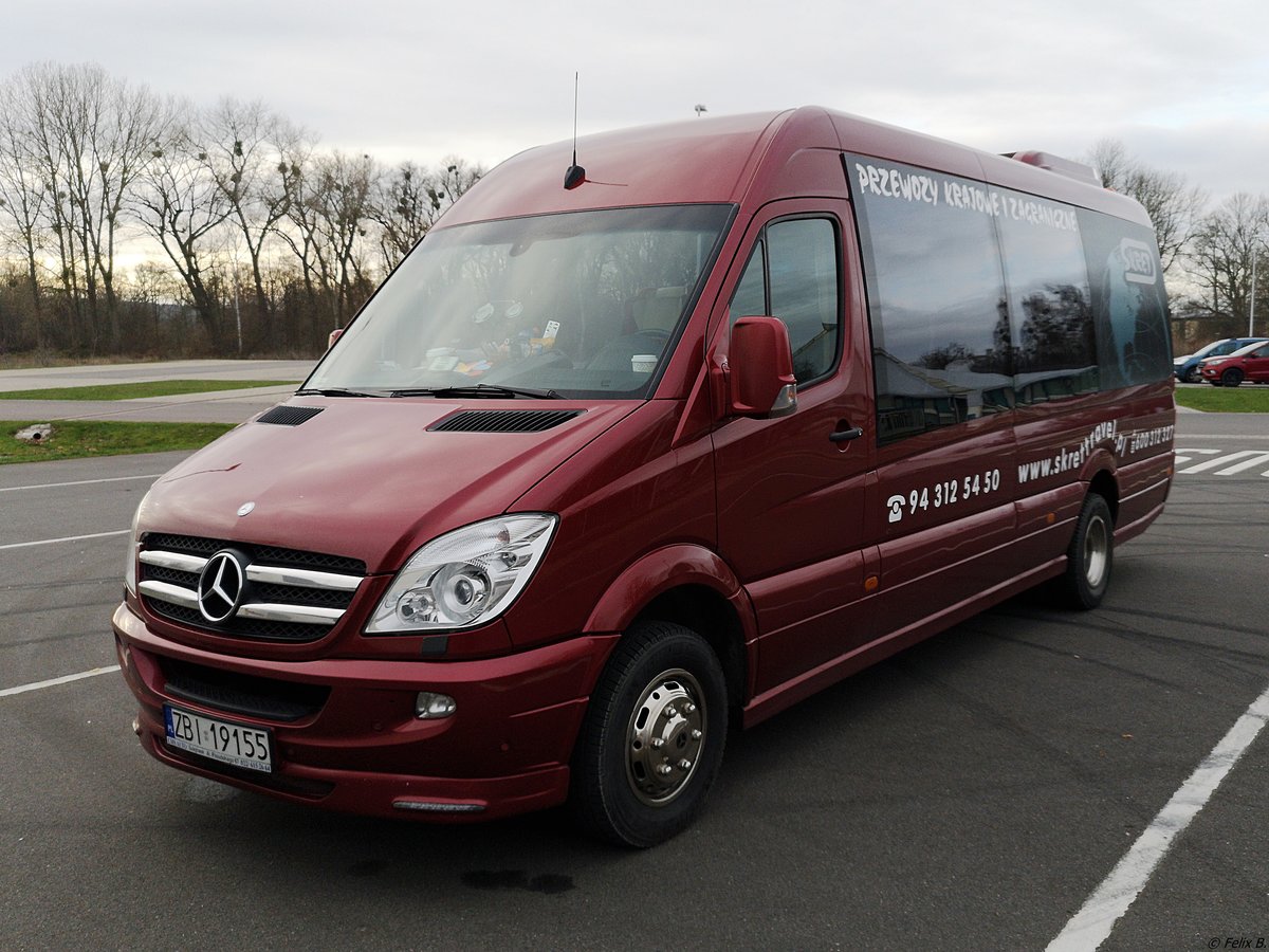Mercedes Sprinter von Skret aus Polen in Neubrandenburg am 15.12.2018