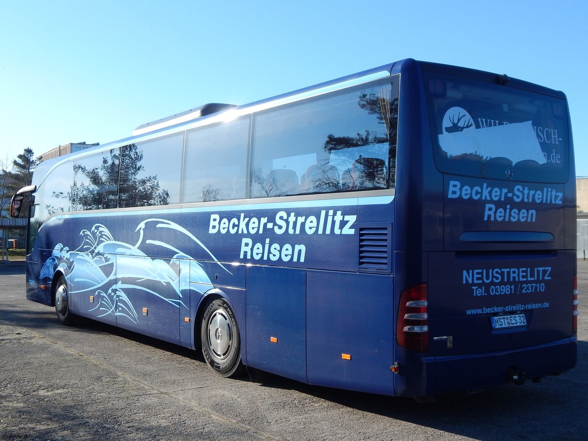 Mercedes Tourismo von Becker-Strelitz Reisen aus Deutschland in Neubrandenburg am 18.03.2018