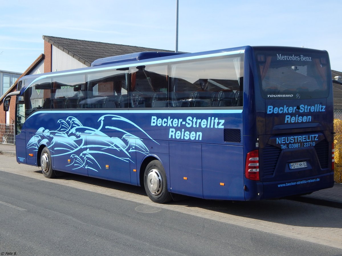 Mercedes Tourismo von Becker-Strelitz Reisen aus Deutschland in Waren am 07.04.2018