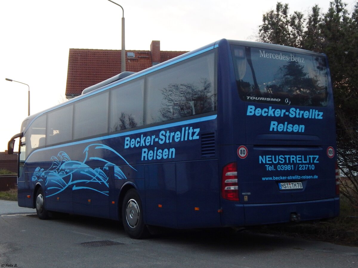 Mercedes Tourismo von Becker-Strelitz Reisen aus Deutschland in Sassnitz am 08.03.2019