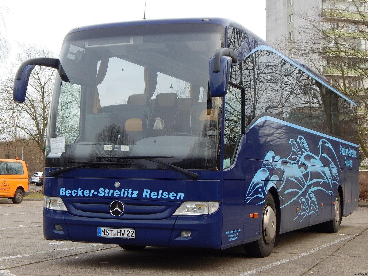 Mercedes Tourismo von Becker-Strelitz Reisen aus Deutschland in Neubrandenburg am 12.01.2020