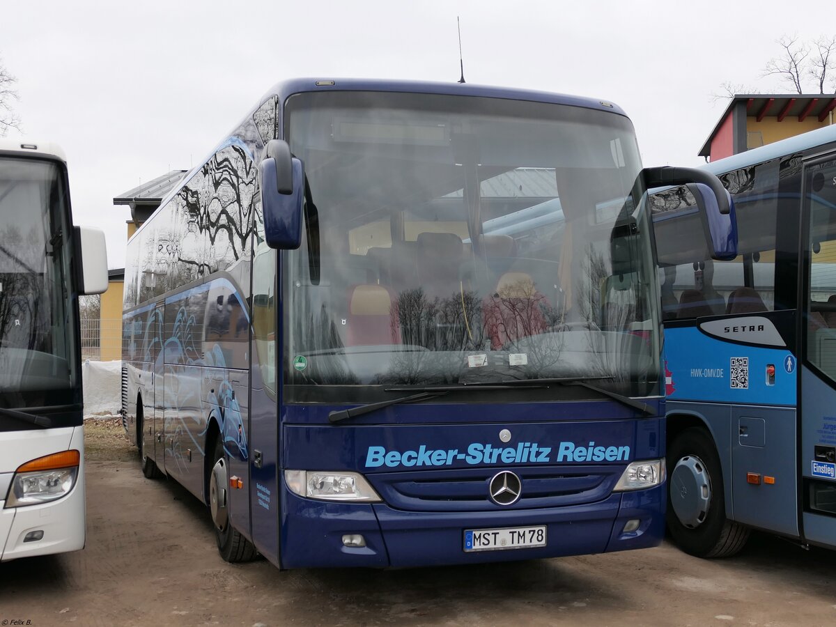 Mercedes Tourismo von Becker-Strelitz Reisen aus Deutschland in Mirow am 07.03.2021