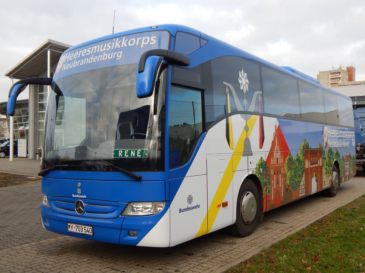 Mercedes Tourismo der Bundeswehr in Neubrandenburg am 31.12.2019