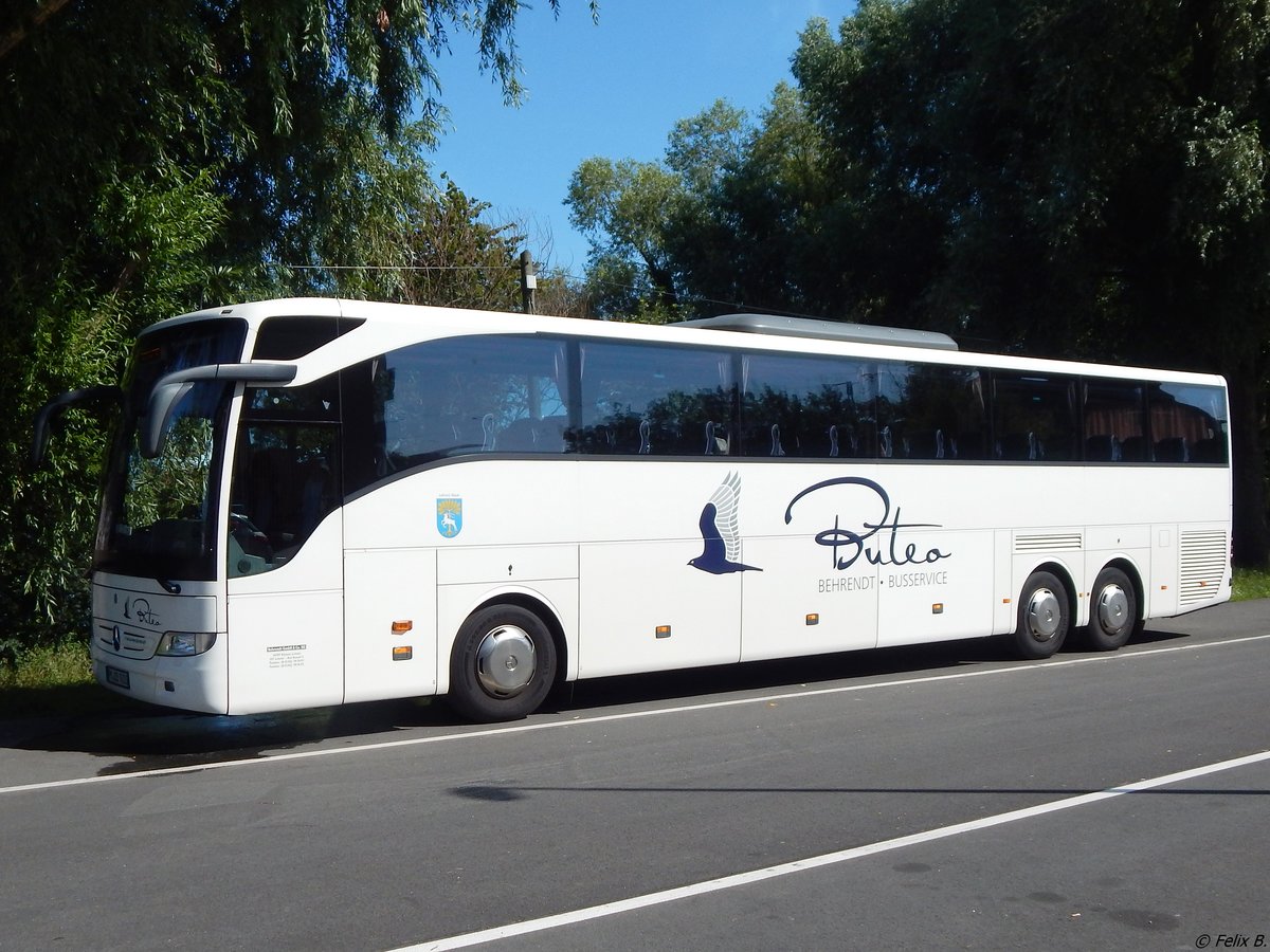 Mercedes Tourismo von Buteo Busservice Behrendt aus Deutschland in Stralsund am 21.07.2017