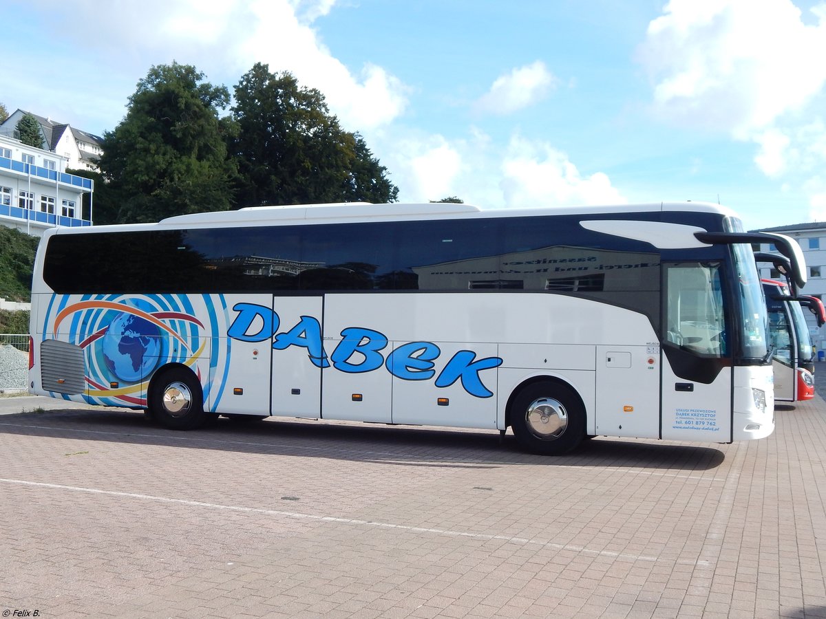 Mercedes Tourismo von Dabek aus Polen im Stadthafen Sassnitz am 16.09.2018