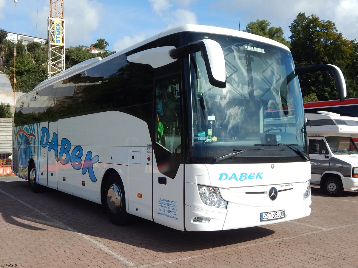 Mercedes Tourismo von Dabek aus Polen im Stadthafen Sassnitz am 16.09.2018