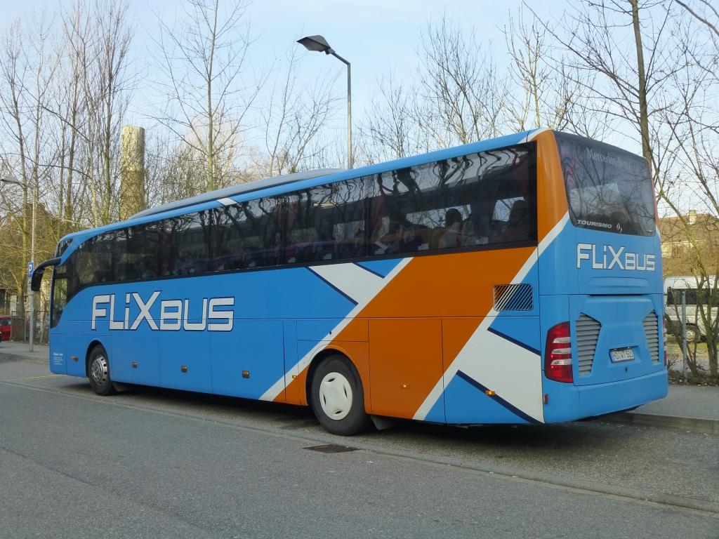 Mercedes Tourismo Euro 6  FlixBus Wagner Tours , Karlsruhe HBf/ZOB 07.02.2015
