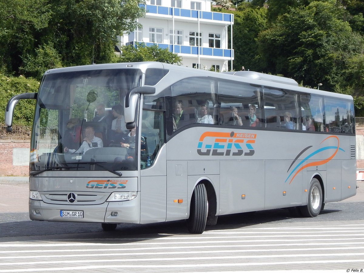 Mercedes Tourismo von Geiss Reisen aus Deutschland im Stadthafen Sassnitz am 12.06.2016