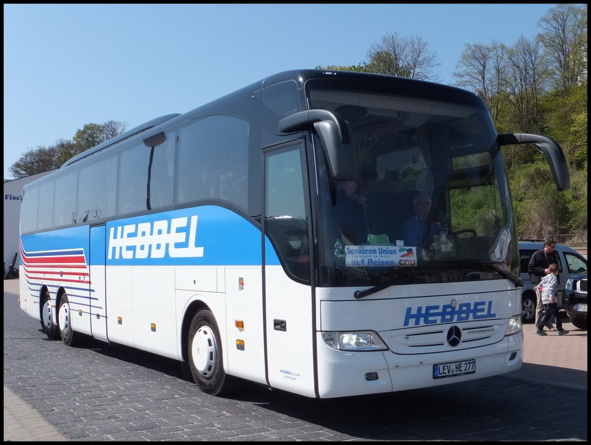 Mercedes Tourismo von Hebbel aus Deutschland im Stadthafen Sassnitz am 27.04.2014