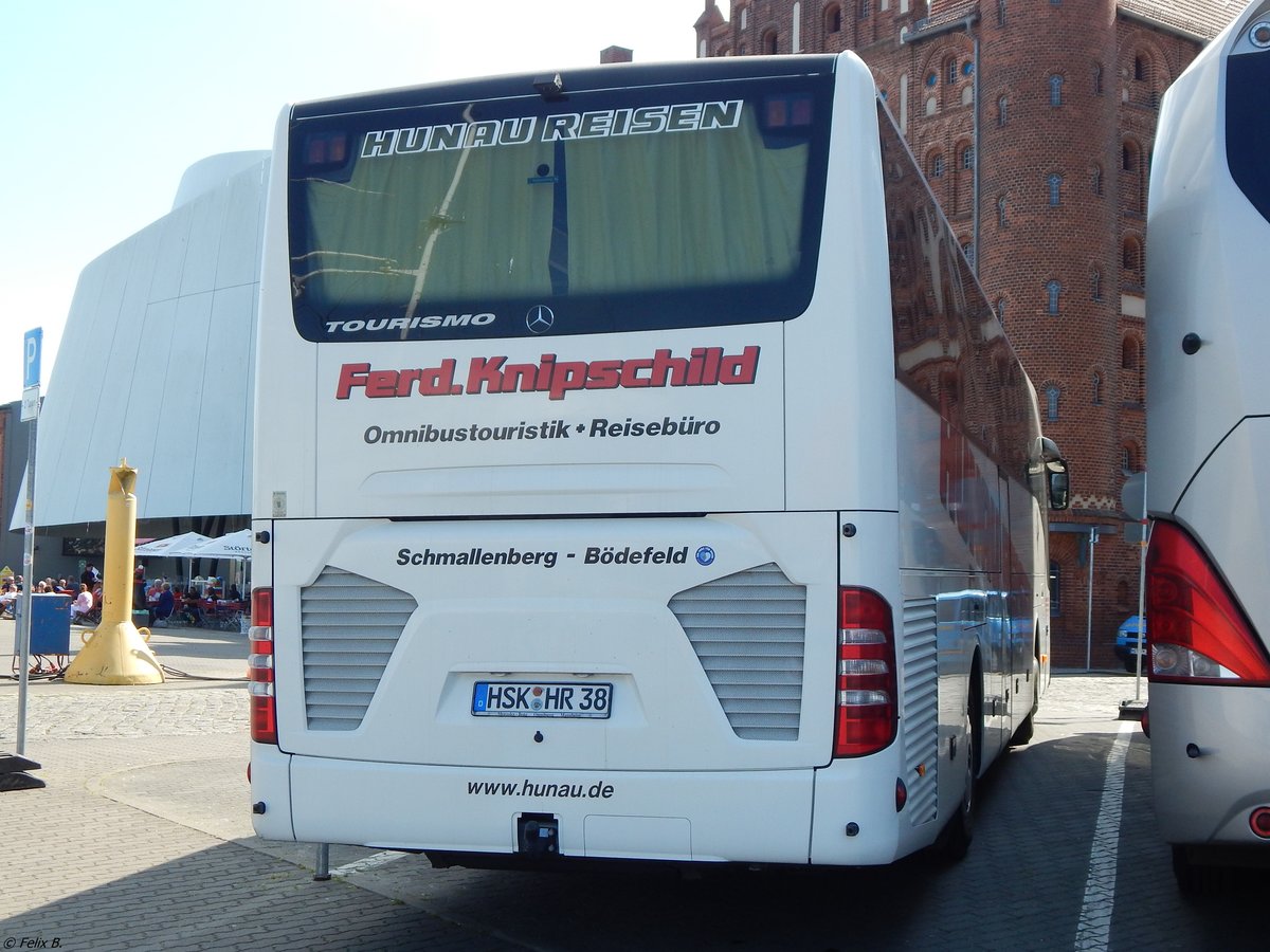 Mercedes Tourismo von Hunau Reisen -Knipschild aus Deutschland in Stralsund am 26.05.2018