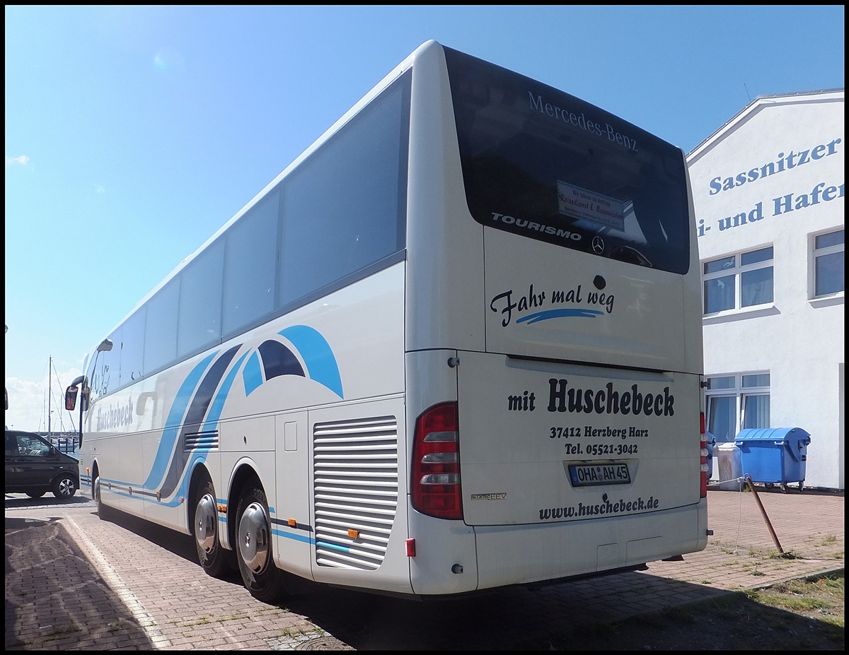 Mercedes Tourismo von Huschebeck aus Deutschland im Stadthafen Sassnitz am 11.08.2013