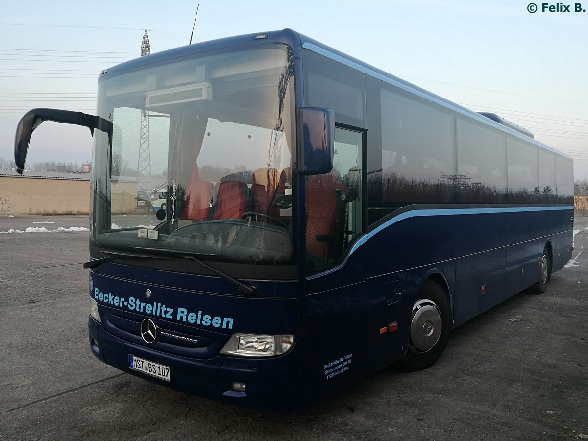 Mercedes Tourismo RH von Becker-Strelitz-Reisen aus Deutschland in Neubrandenburg am 09.02.2017