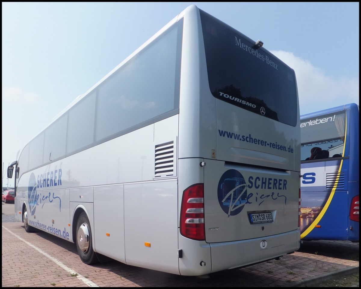 Mercedes Tourismo von Scherer aus Deutschland im Stadthafen Sassnitz am 09.07.2013