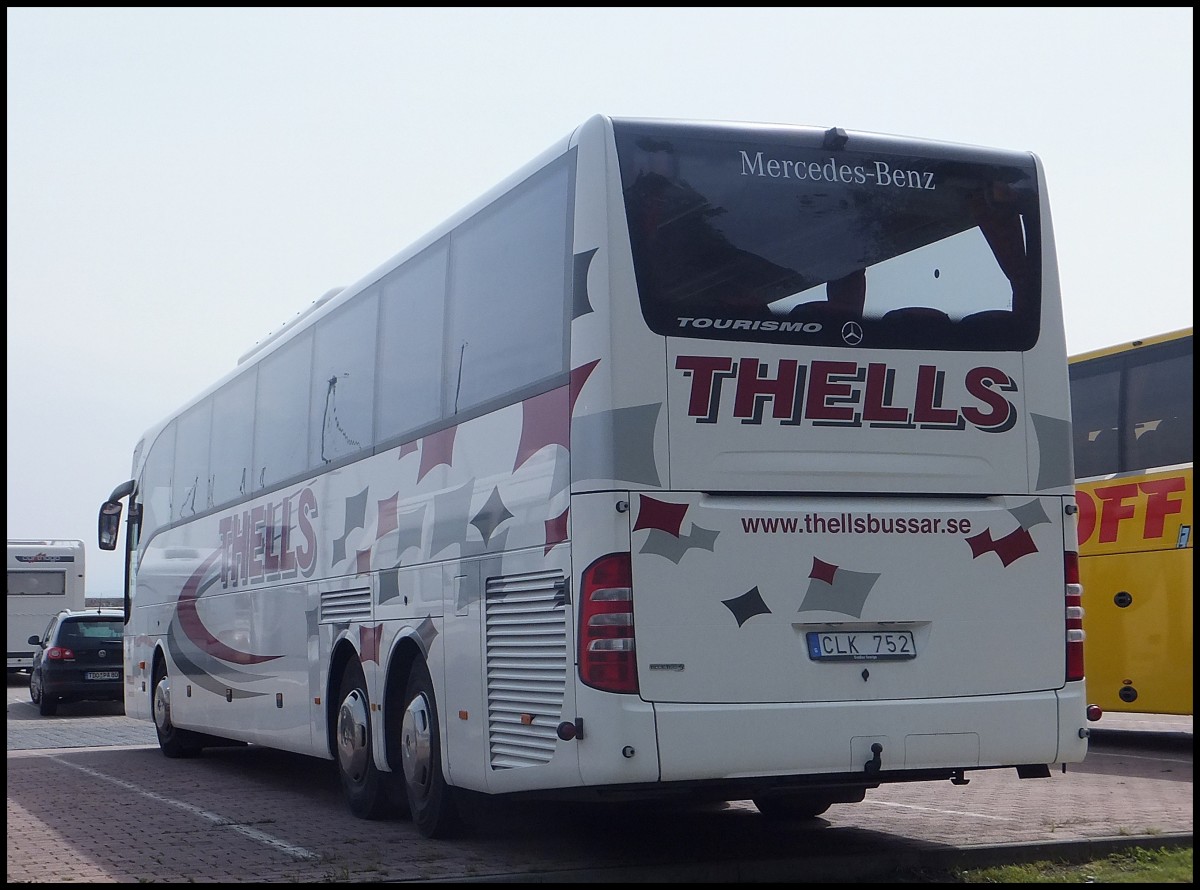 Mercedes Tourismo von Thells aus Schweden im Stadthafen Sassnitz am 25.05.2013