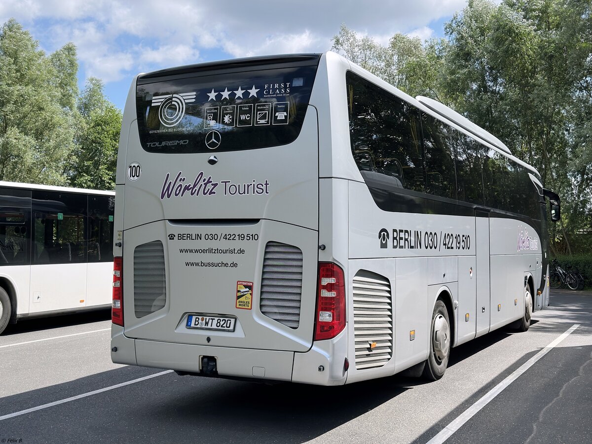 Mercedes Tourismo von W�rlitz Tourist aus Deutschland in Plau am See am 24.07.2024