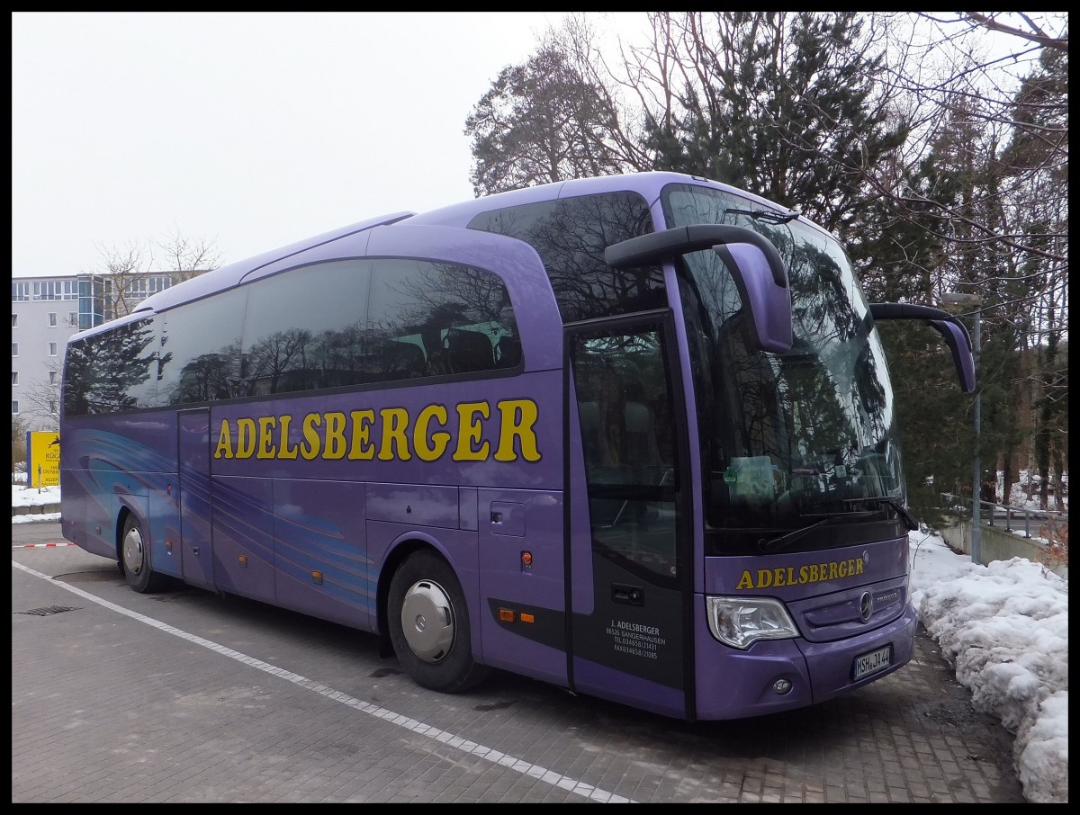 Mercedes Travego von Adelsberger aus Deutschland in Binz am 28.03.2013
