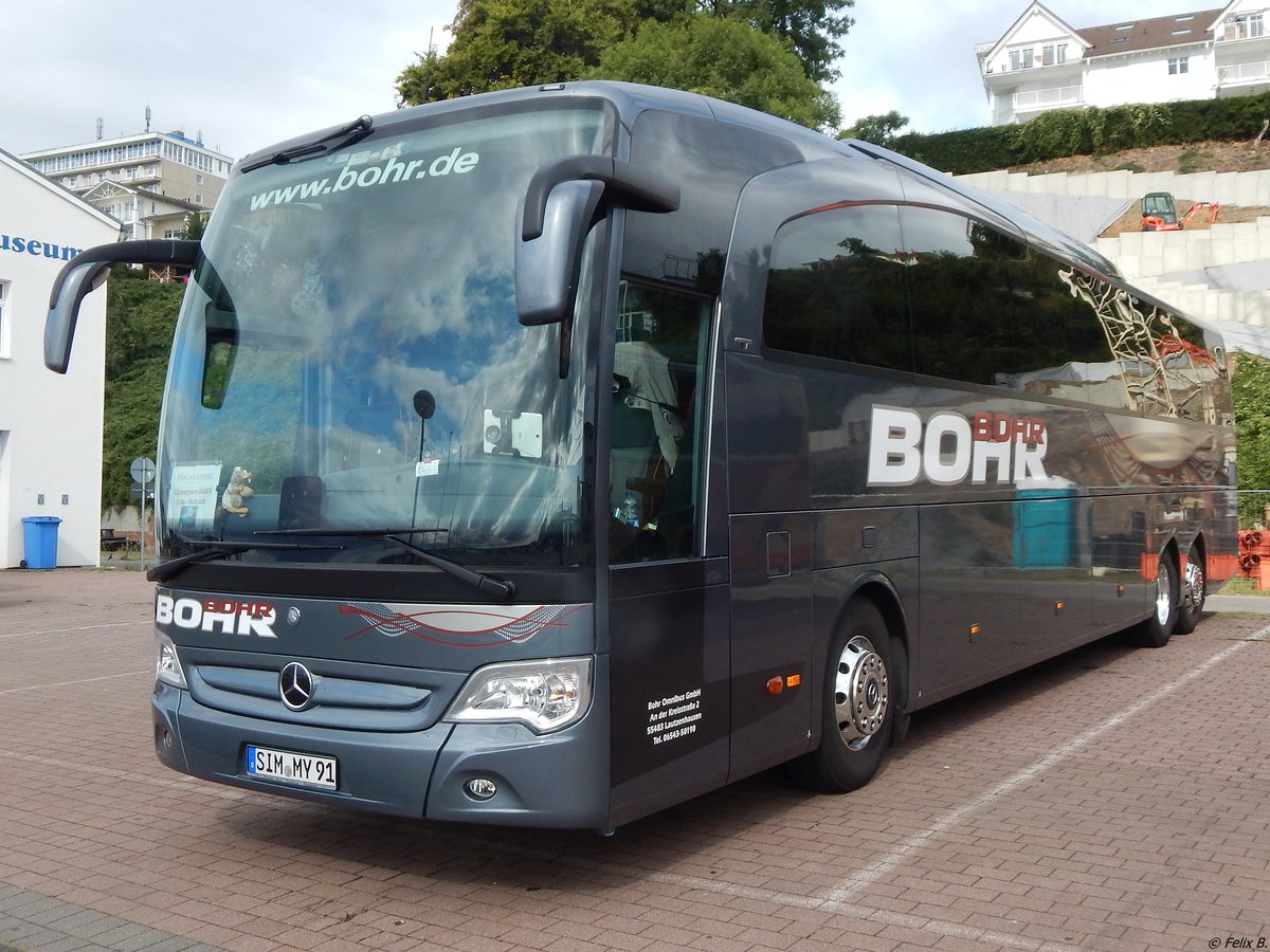 Mercedes Travego von Bohr aus Deutschland im Stadthafen Sassnitz am 01.09.2018
