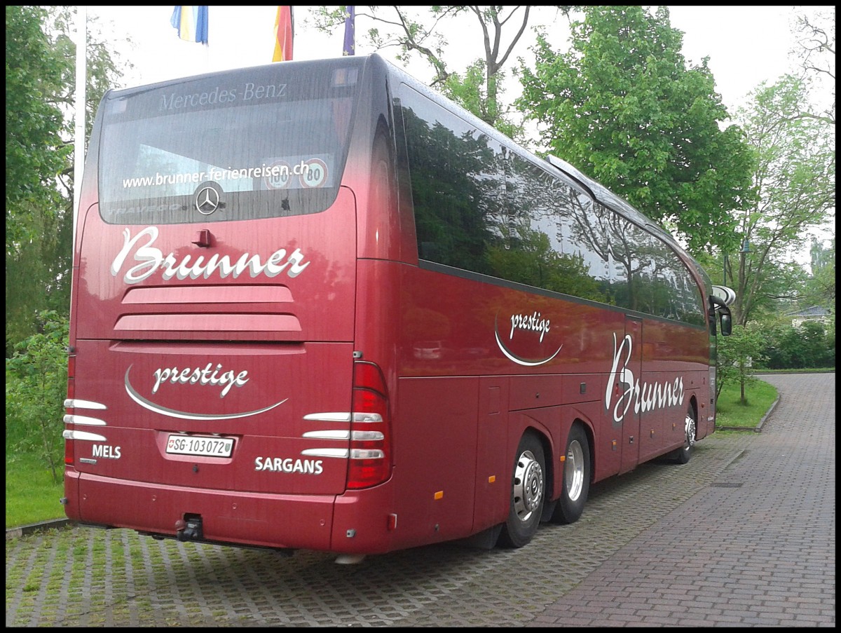 Mercedes Travego von Brunner aus der Schweiz in Bergen am 22.05.2013