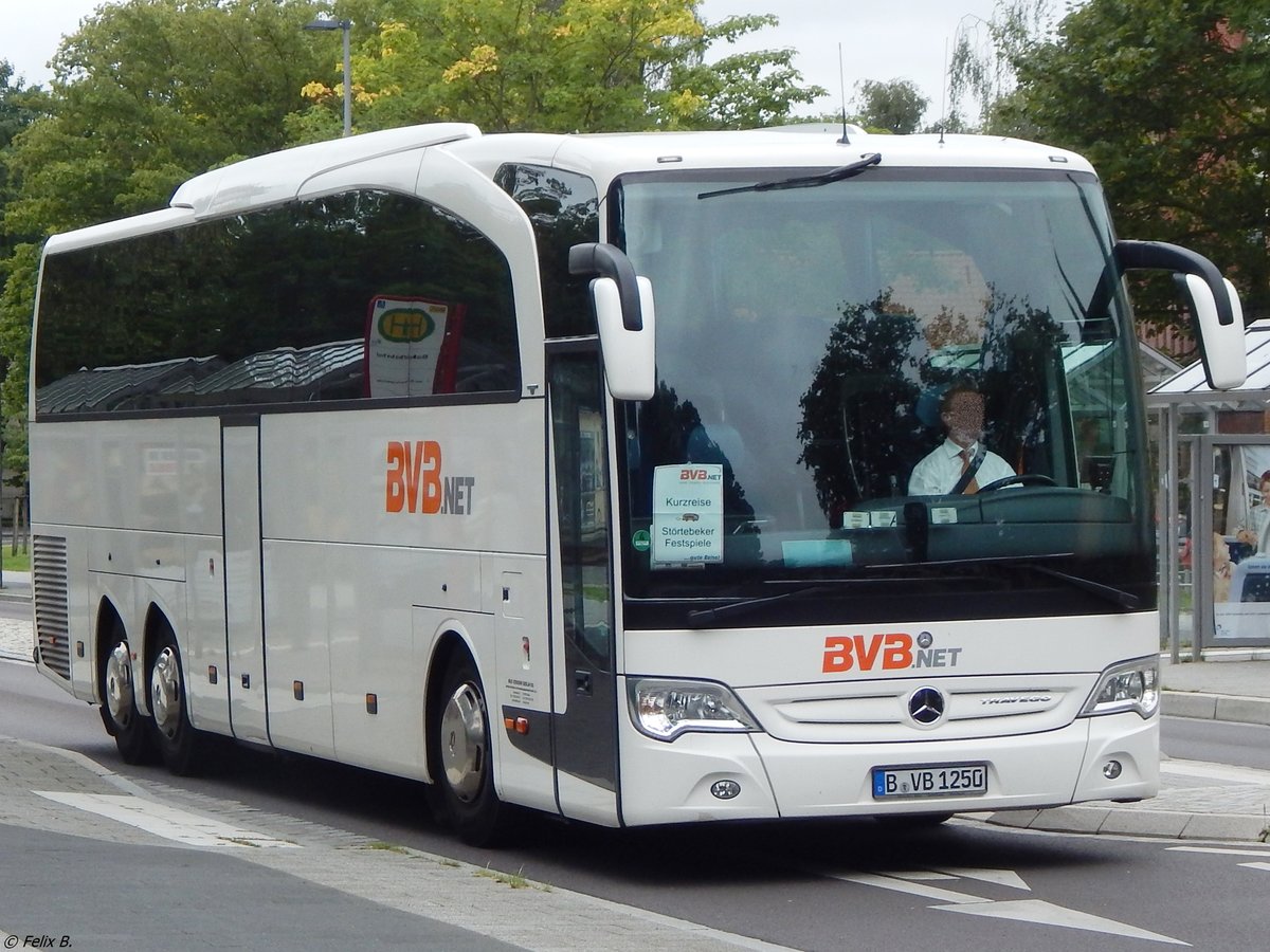 Mercedes Travego von BVB.net aus Deutschland in Stralsund am 21.07.2017