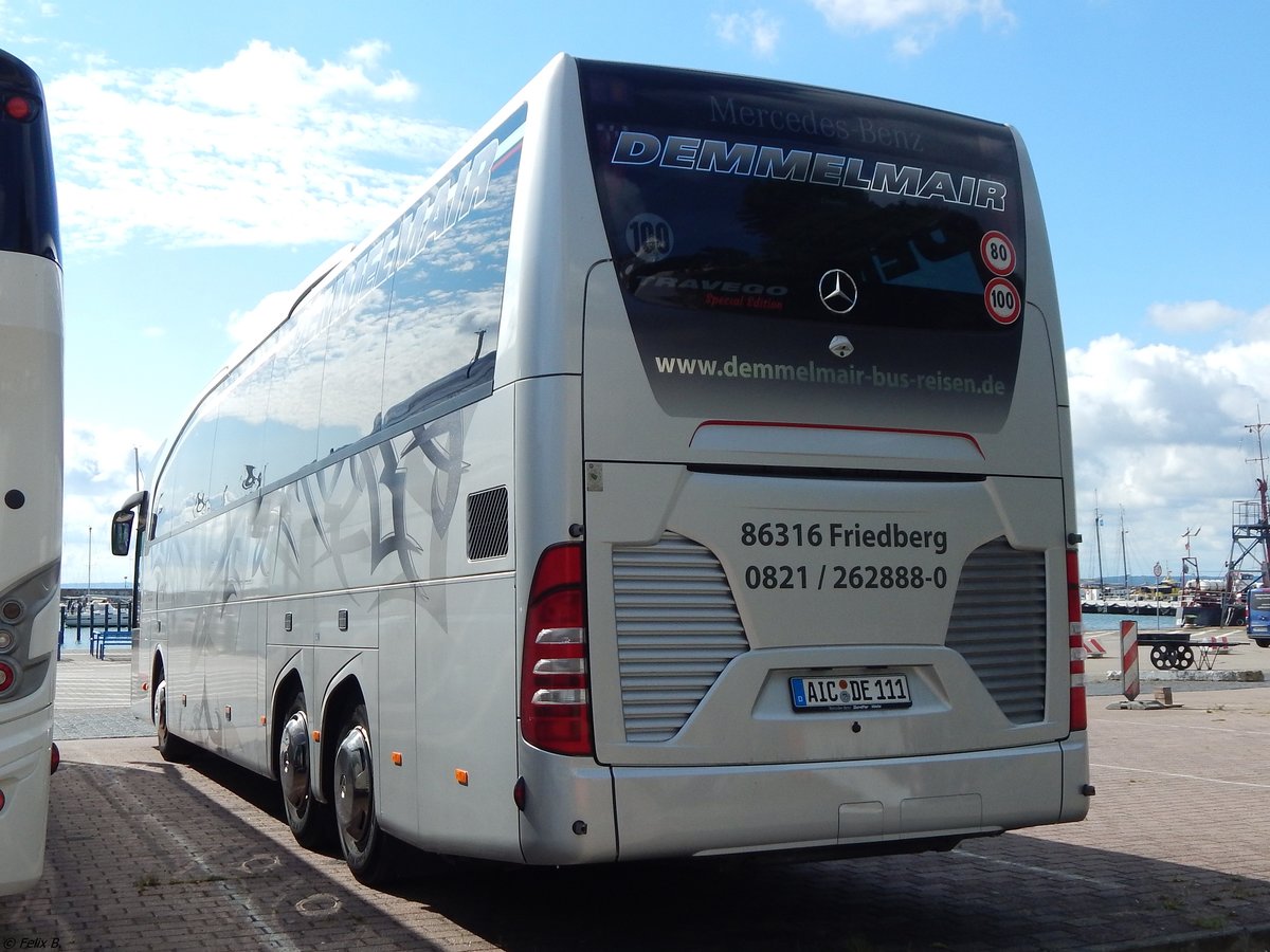 Mercedes Travego von Demmelmair aus Deutschland im Stadthafen Sassnitz am 15.08.2018